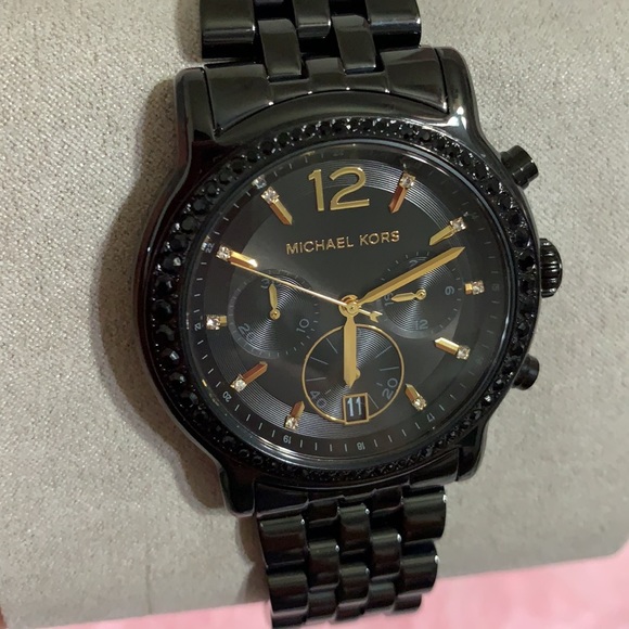 MK Baisley Chronograph Black Dial Black Watch main image 5